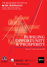 Pursuing Opportunity and Prosperity Conference 2003